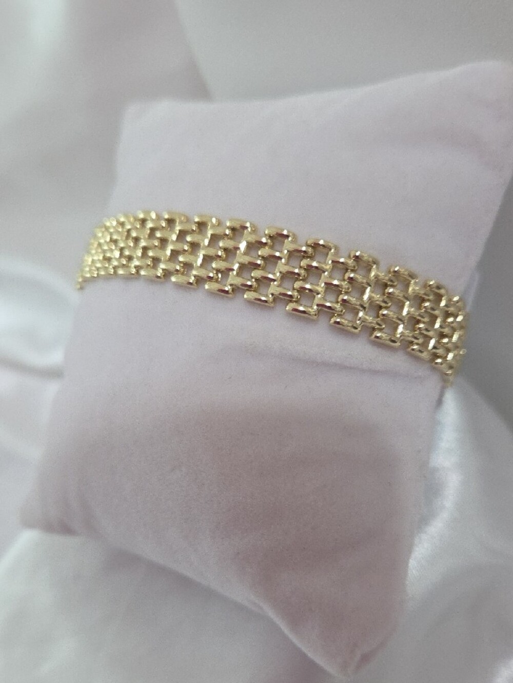 18K Gold Plated Wide Chain Bracelet